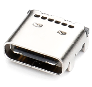 607-0009 USB 3.1 Type C Recept, Top-Mount, Dual SMT, RA, 24 Pin