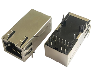 501-4501 POE++ Type 3, 10GB, Tab-Up, LED's Grn_Yell, Grn_Yell, EMI, TH, 90°, 802.3bt 60W L = 32.6mm