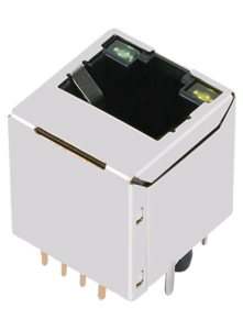 501-2114 MagJack 100 Base-T POE 15 W, TH, Vert, No EMI, H = 17mm