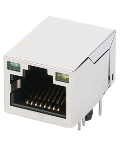 501-3106 1 Port MagJack, 100Base-T POE+, Tab Up, No EMI, 21.60mm