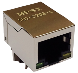 501-2203-1 1GB MagJack PoE, Tab Down, No EMI