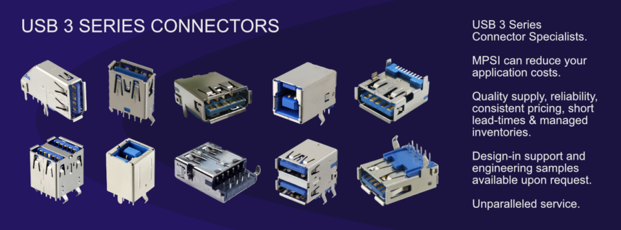 USB 3.0 Connectors | Types A, B & Micro | Quality Supply | MPSI